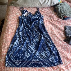 Shein XL silk dress, cowel neck